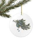 Juniper Sprig Ceramic Ornament