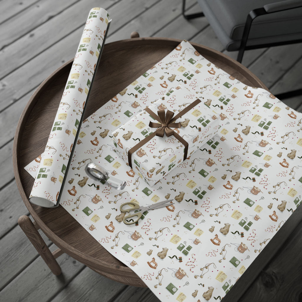 "Jingle Bells & Joy" Illustrated Gift Wrap