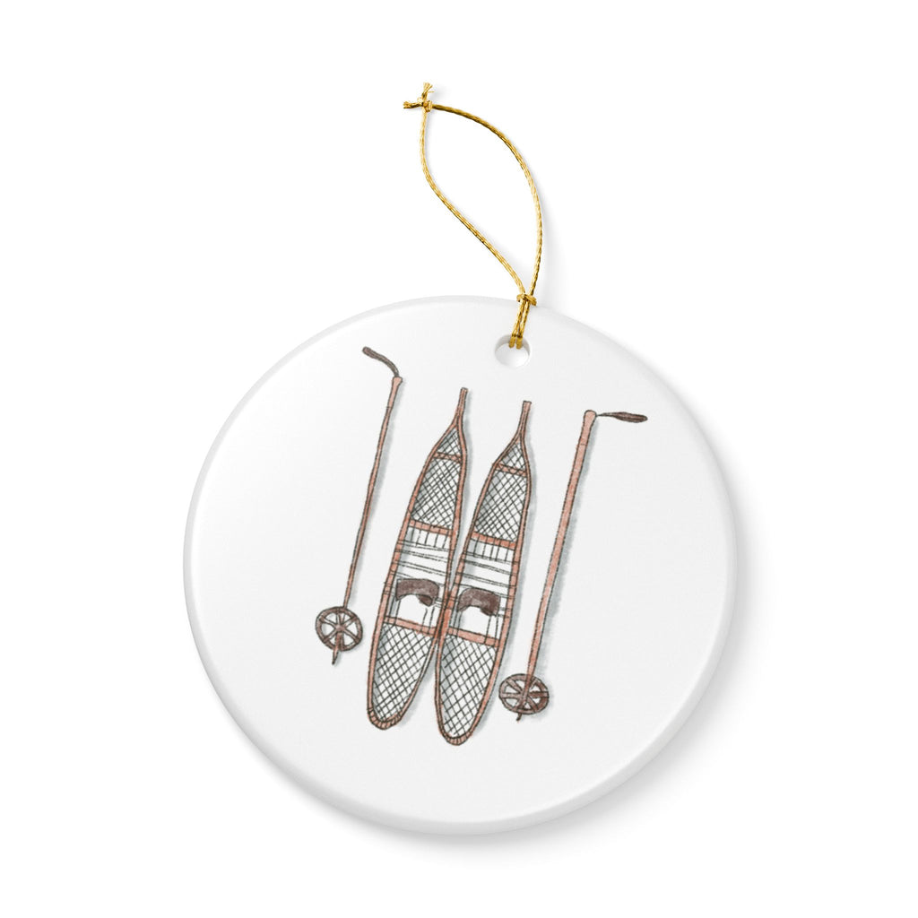Snowshoes Ceramic Ornament