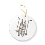 Snowshoes Ceramic Ornament