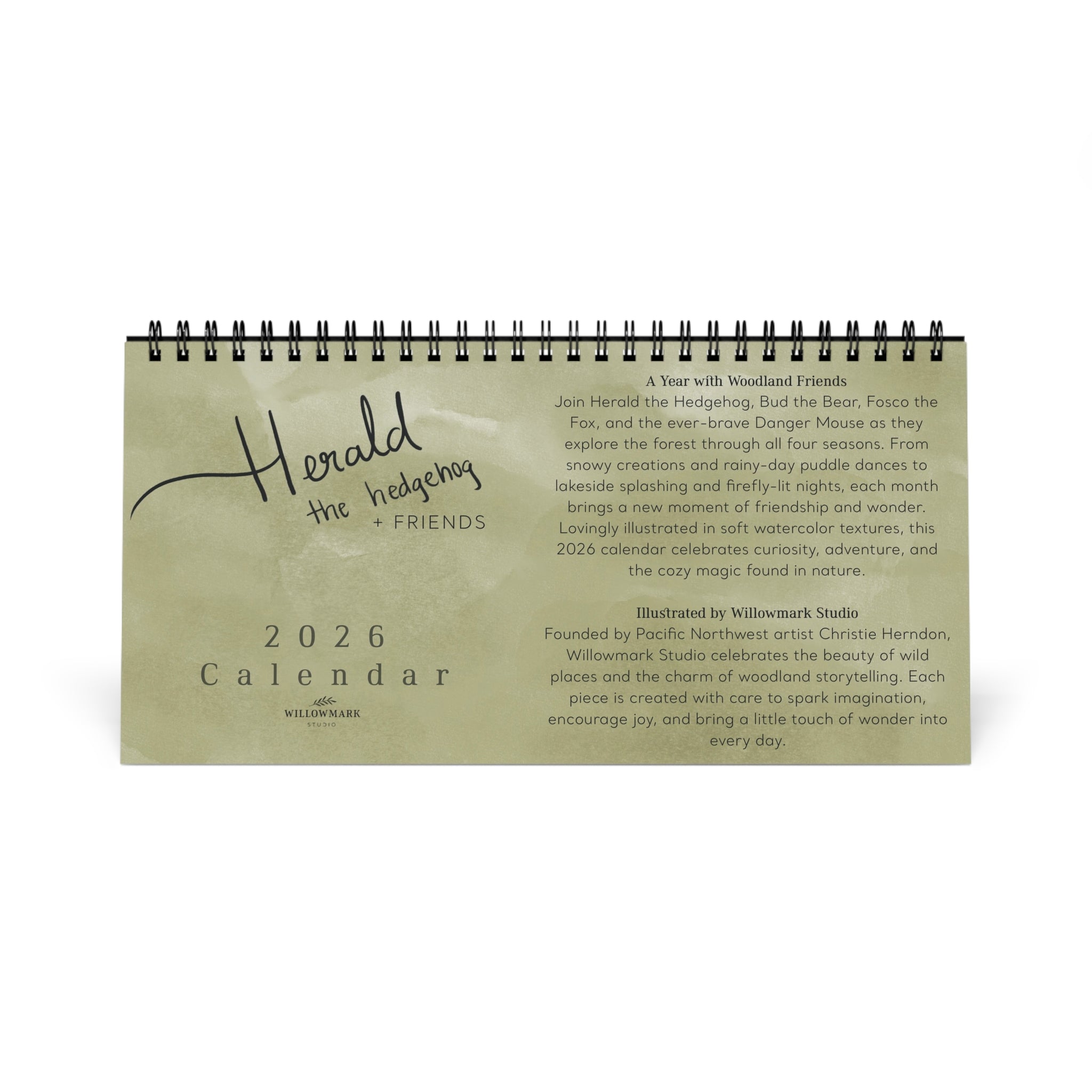 2026 Desktop Calendar - Herald the Hedgehog + Friends