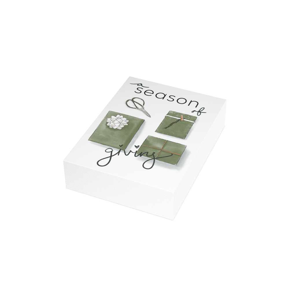 "A Season of Giving" Greeting Card (1, 10, 30, or 50 pack)