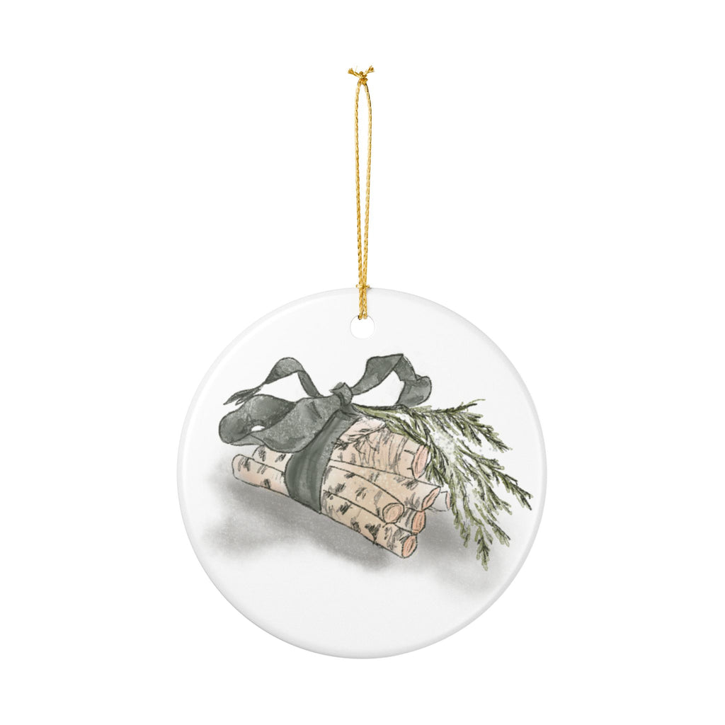 Bundle of Birch Ceramic Ornament
