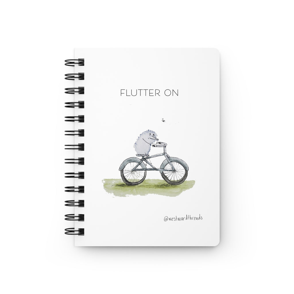 “Flutter On” Lined Journal – Herald the Hedgehog