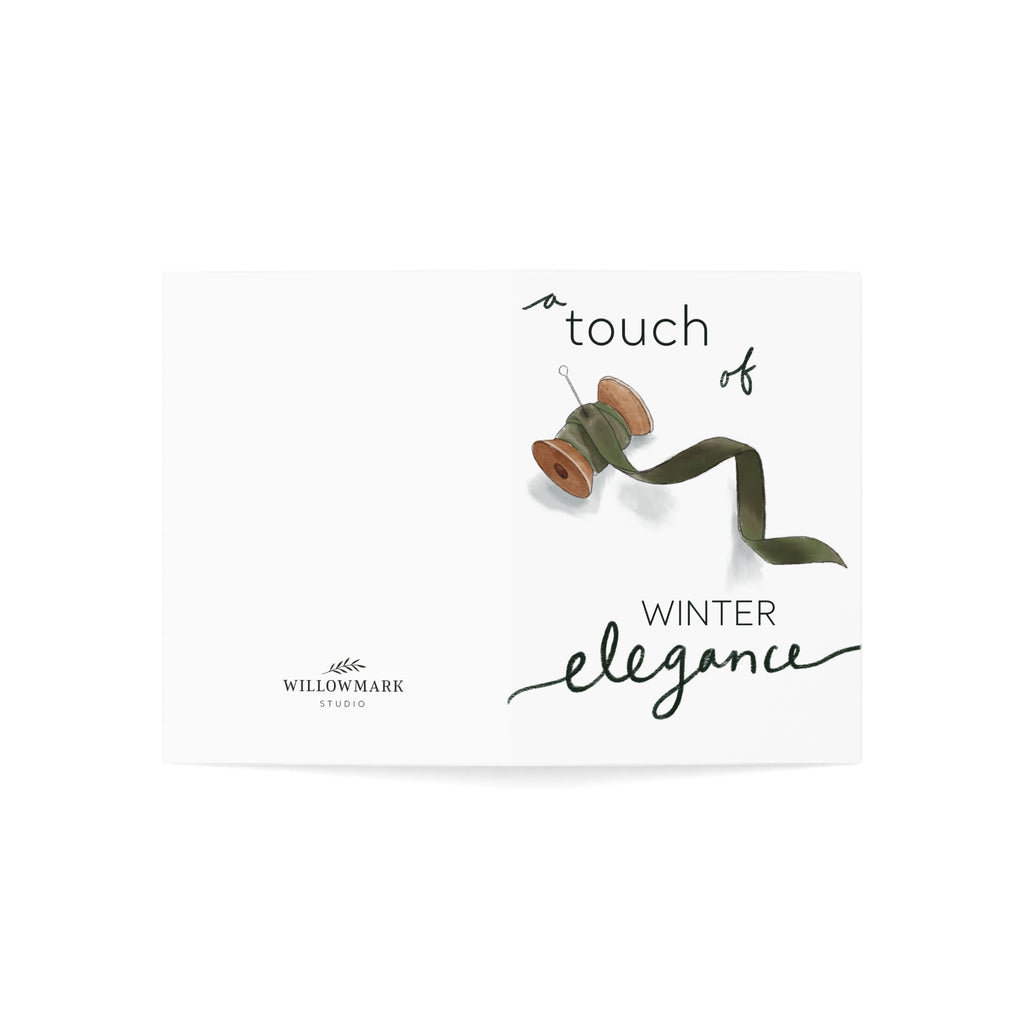 "A Touch of Winter Elegance" Greeting Card (1, 10, 30, or 50 pack)