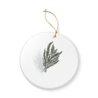 Cedar Bough Ceramic Ornament