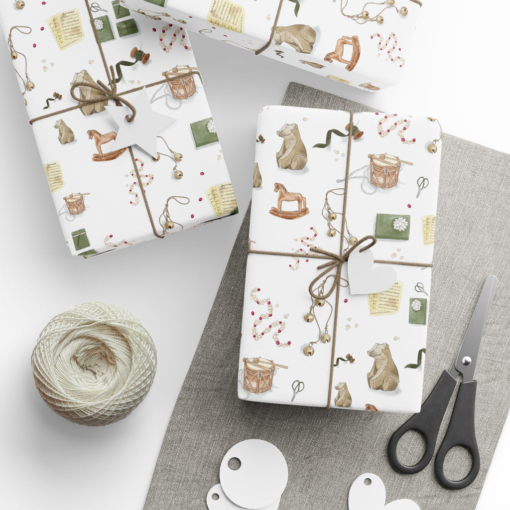 "Jingle Bells & Joy" Illustrated Gift Wrap