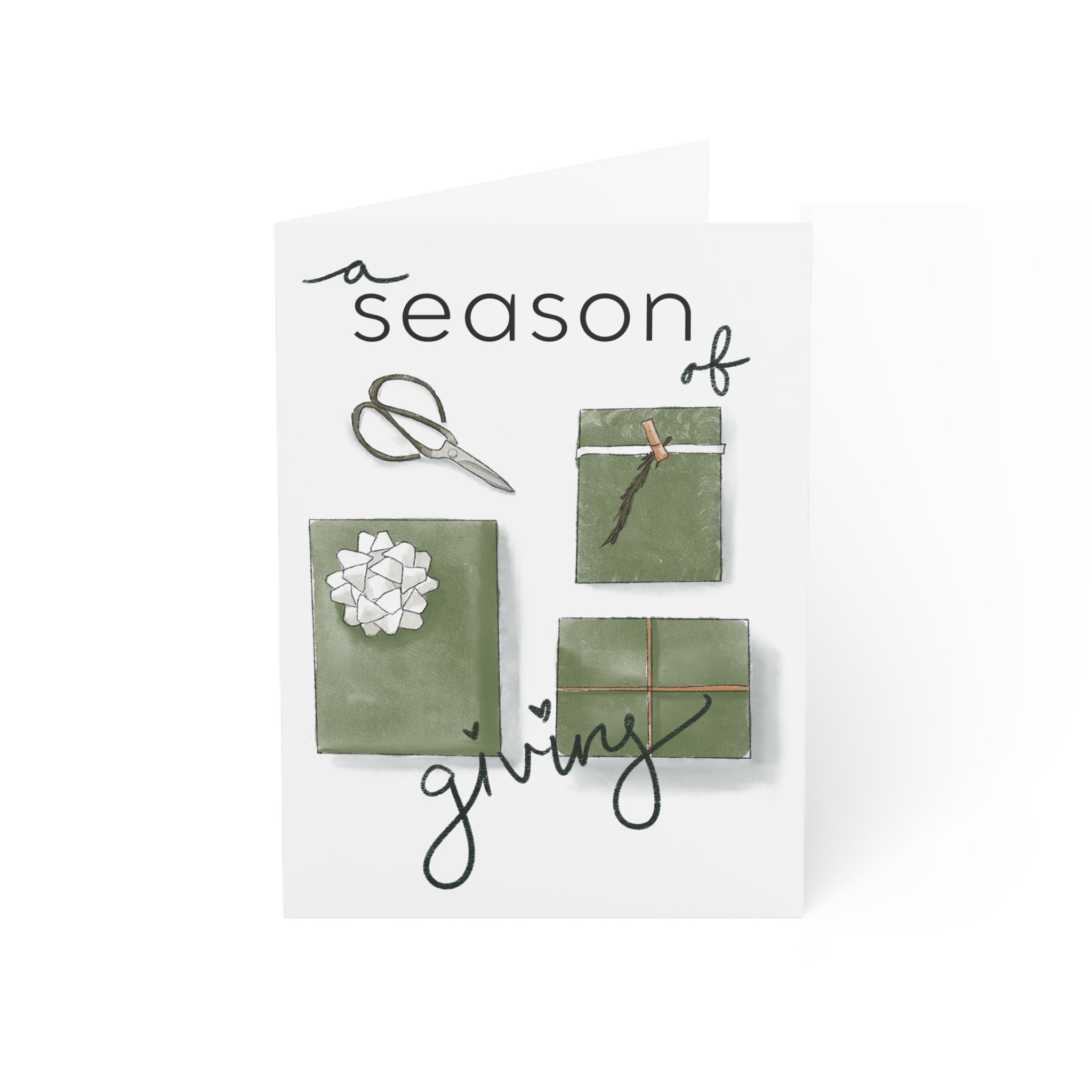"A Season of Giving" Greeting Card (1, 10, 30, or 50 pack)