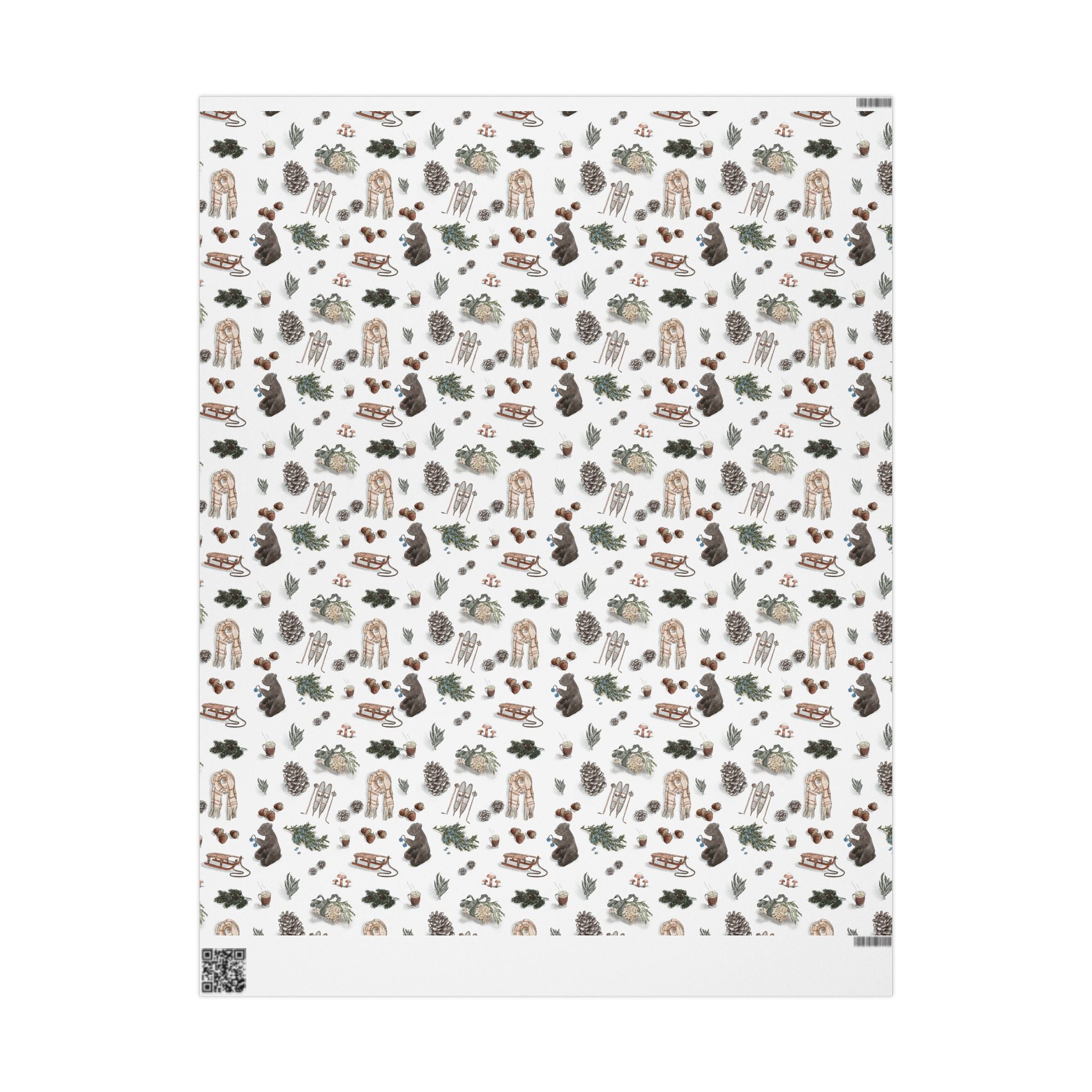 "Evergreen Winter" Illustrated Gift Wrap