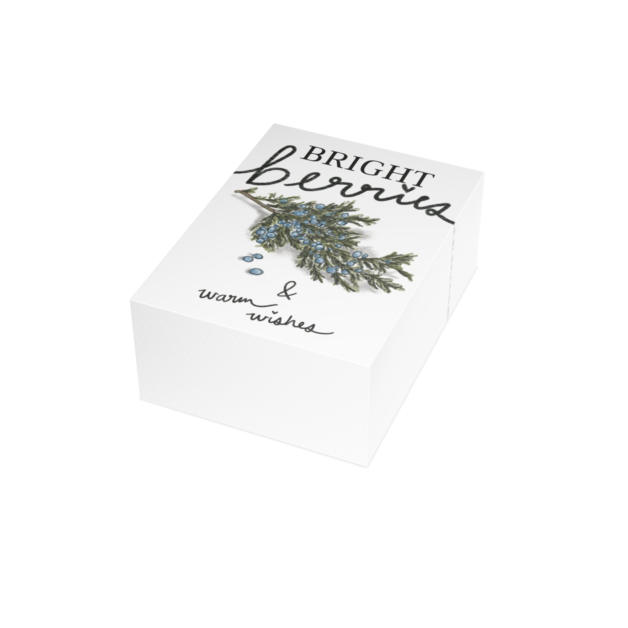 "Bright Berries and Warm Wishes" Greeting Card (1, 10, 30, or 50 pack)