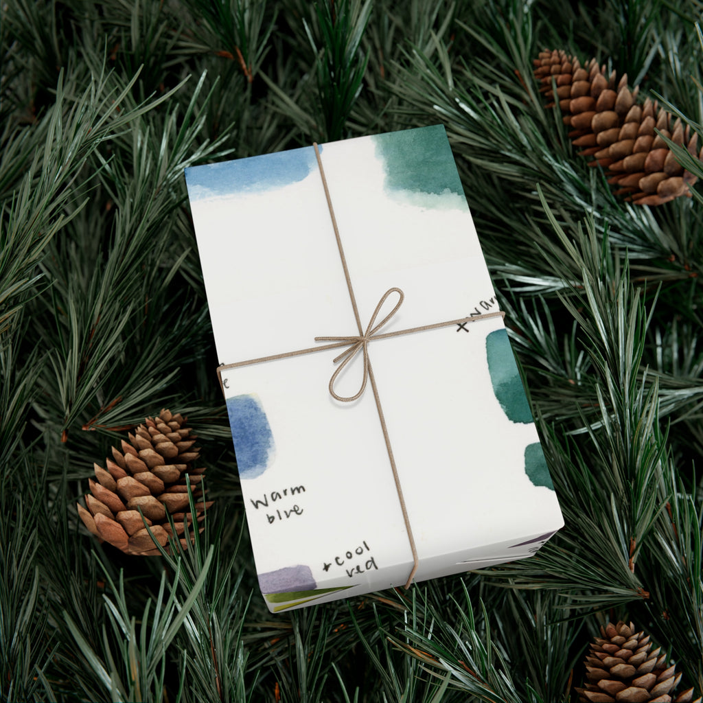 “Studio Scribbles” Watercolor Swatch Wrapping Paper