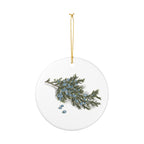 Juniper Sprig Ceramic Ornament