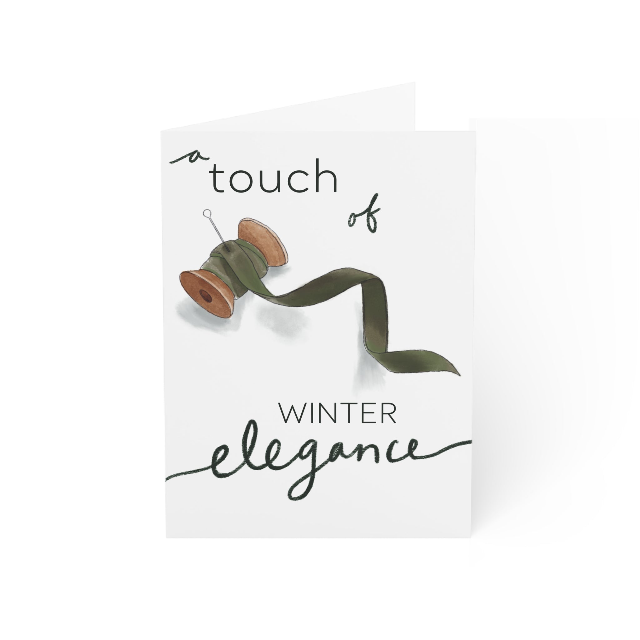 "A Touch of Winter Elegance" Greeting Card (1, 10, 30, or 50 pack)