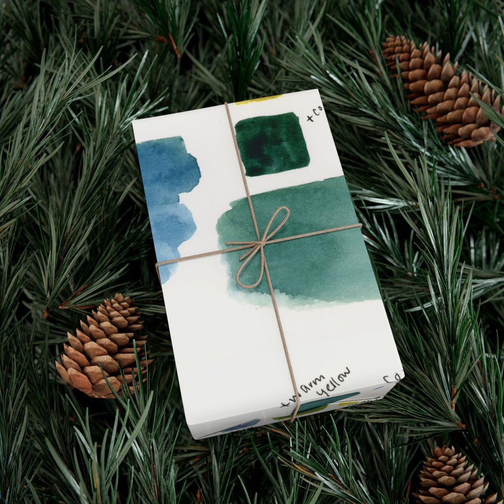 “Studio Scribbles” Watercolor Swatch Wrapping Paper
