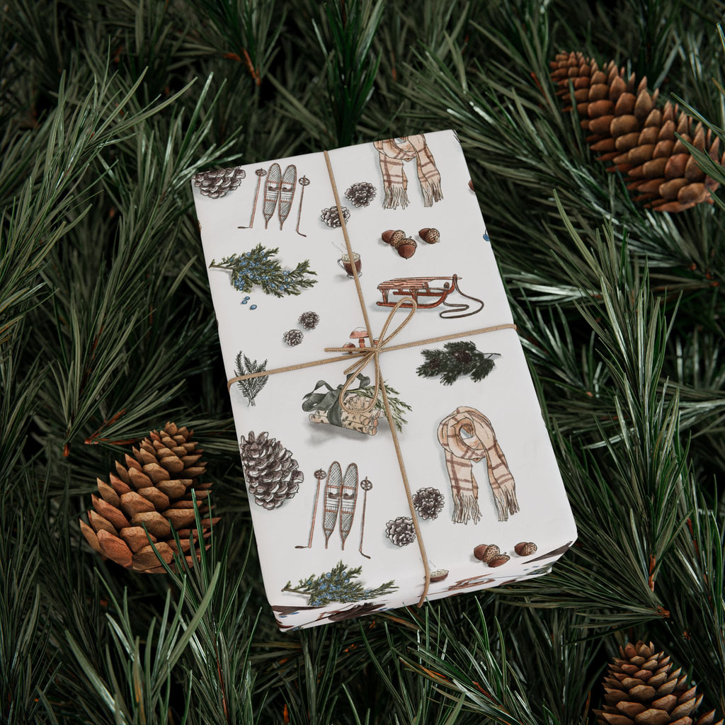 "Evergreen Winter" Illustrated Gift Wrap