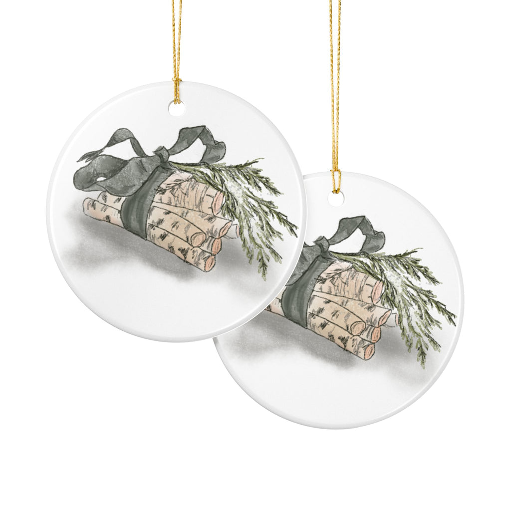 Bundle of Birch Ceramic Ornament