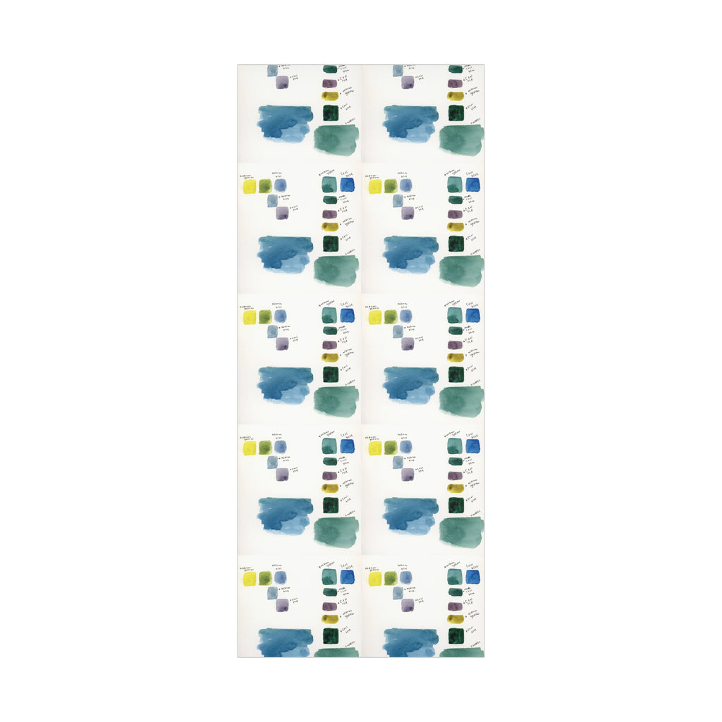 “Studio Scribbles” Watercolor Swatch Wrapping Paper