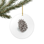 Pine Cone Ceramic Ornament