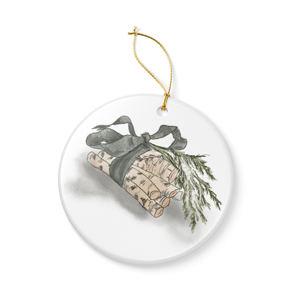 Bundle of Birch Ceramic Ornament