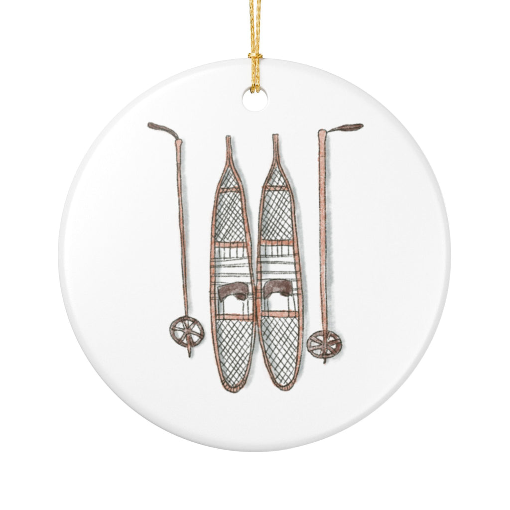 Snowshoes Ceramic Ornament