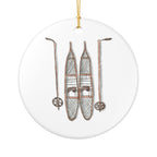 Snowshoes Ceramic Ornament