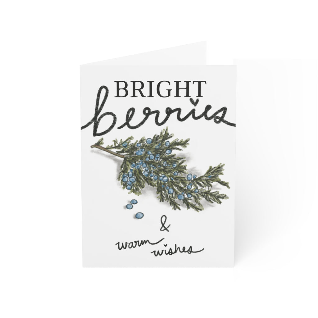 "Bright Berries and Warm Wishes" Greeting Card (1, 10, 30, or 50 pack)