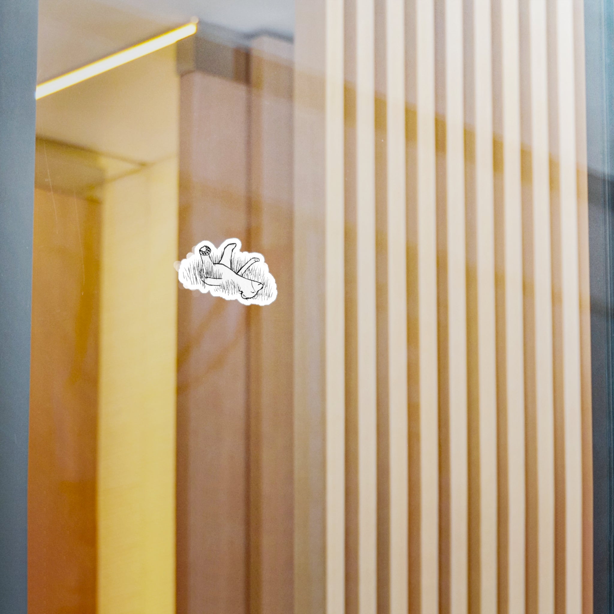 Bud in the Grass Vinyl Sticker