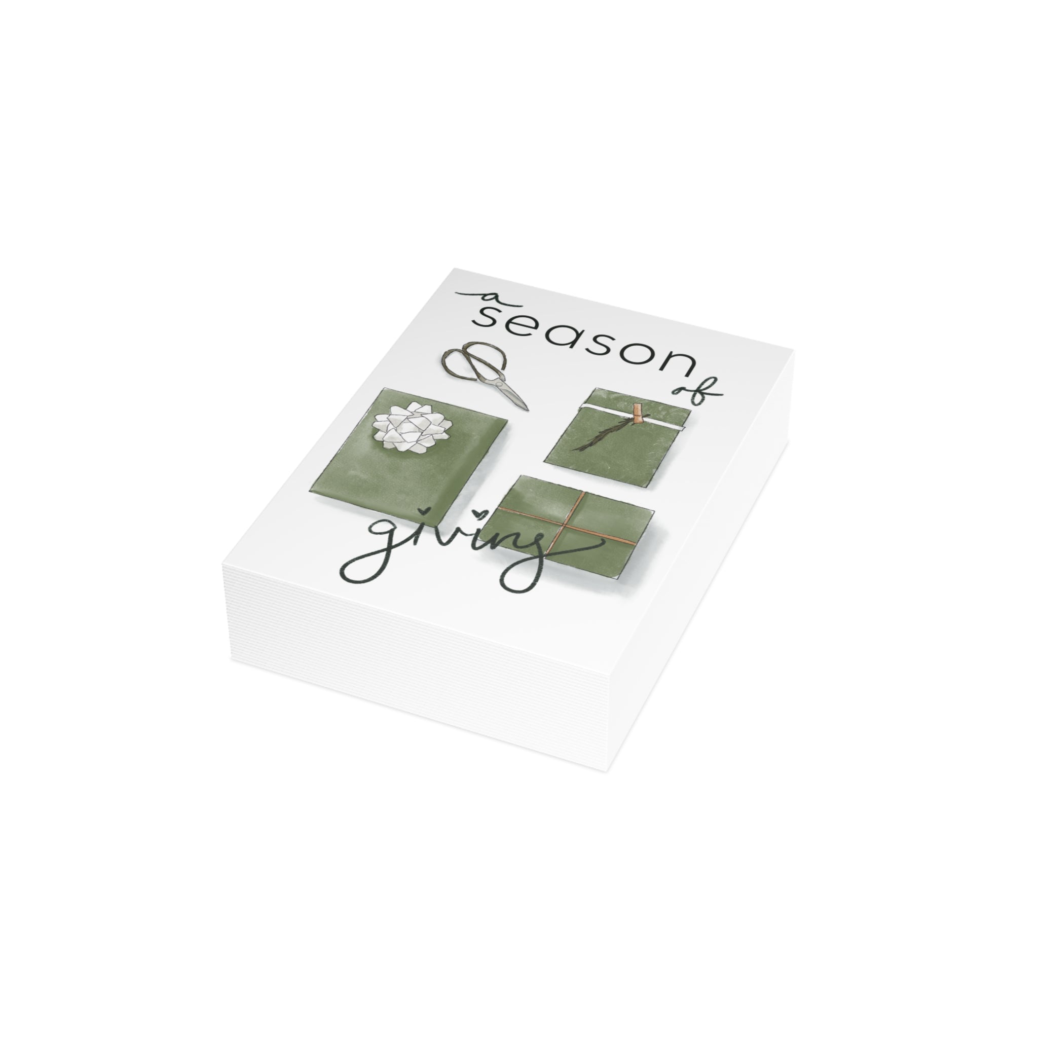 "A Season of Giving" Greeting Card (1, 10, 30, or 50 pack)