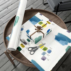 “Studio Scribbles” Watercolor Swatch Wrapping Paper