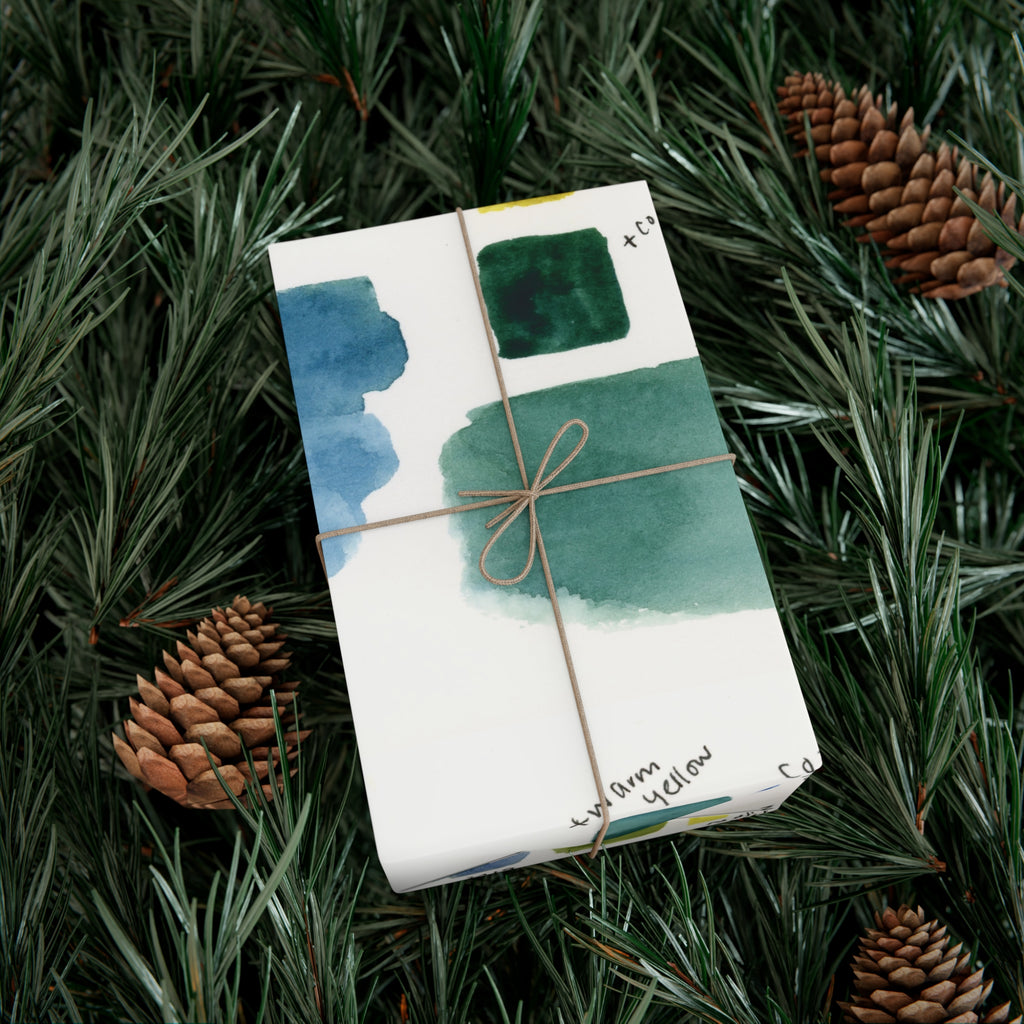 “Studio Scribbles” Watercolor Swatch Wrapping Paper