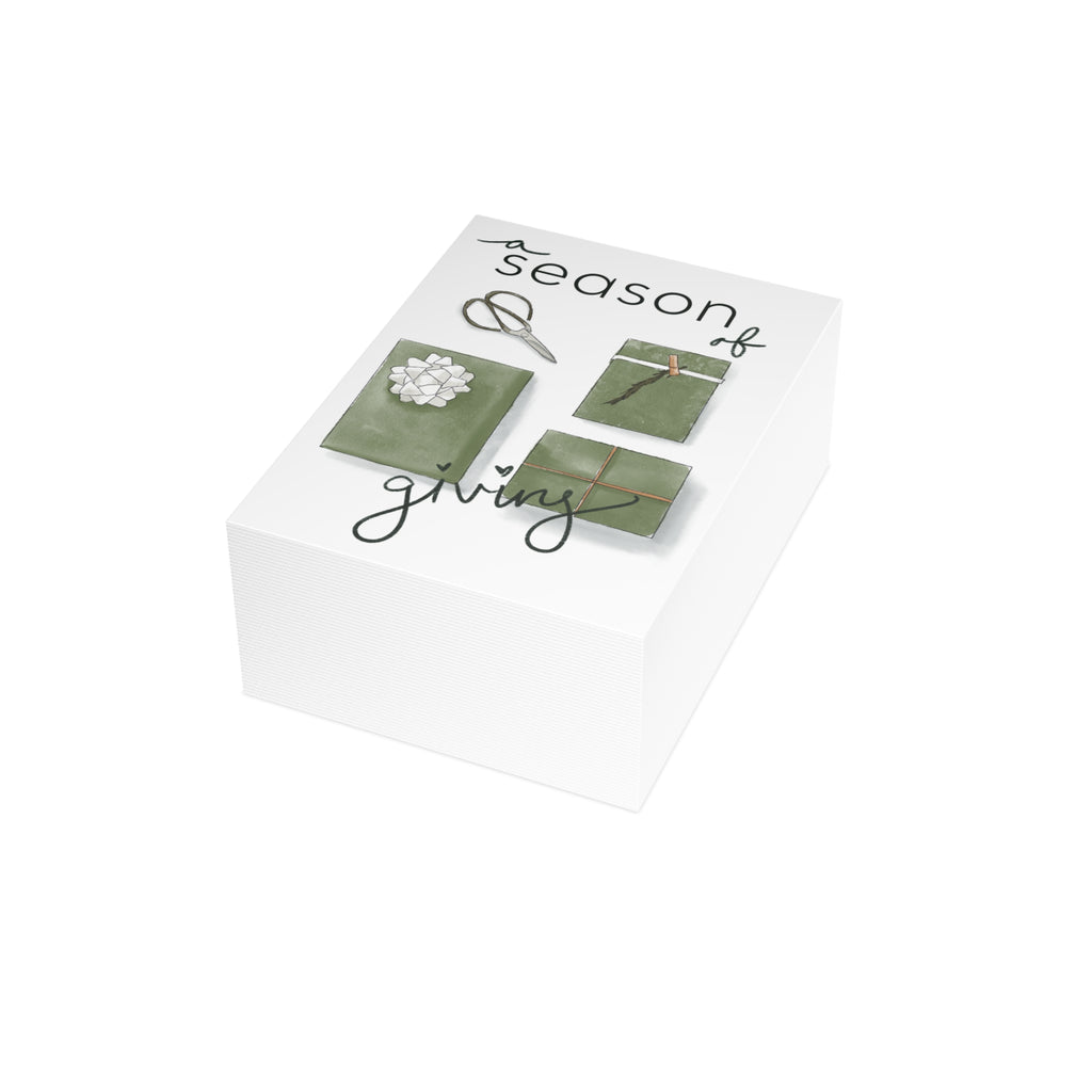 "A Season of Giving" Greeting Card (1, 10, 30, or 50 pack)