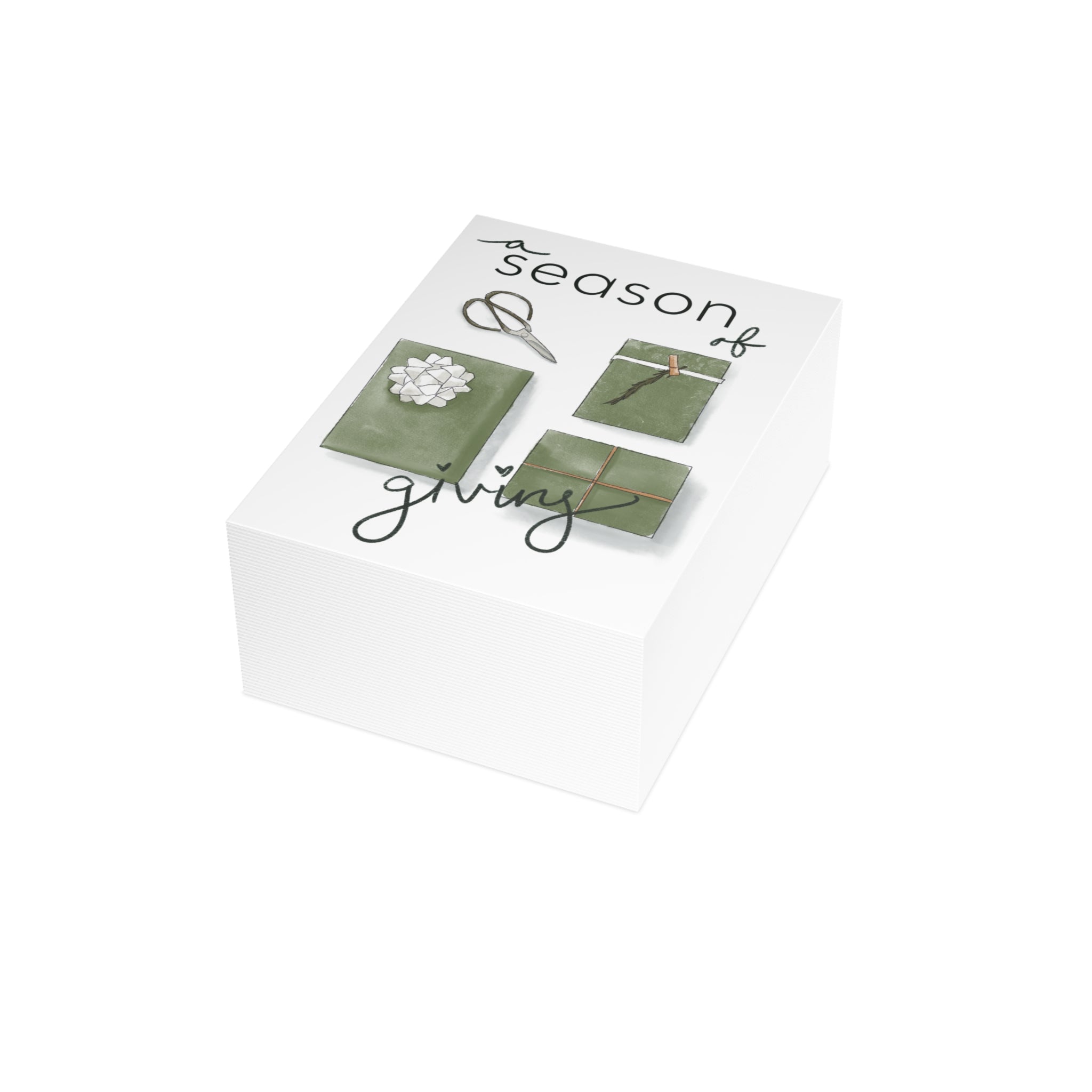 "A Season of Giving" Greeting Card (1, 10, 30, or 50 pack)