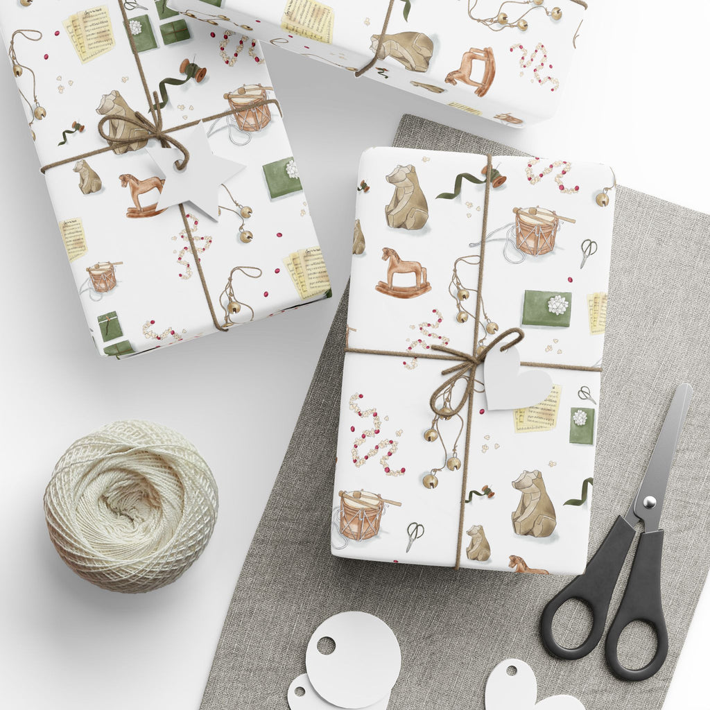 "Jingle Bells & Joy" Illustrated Gift Wrap