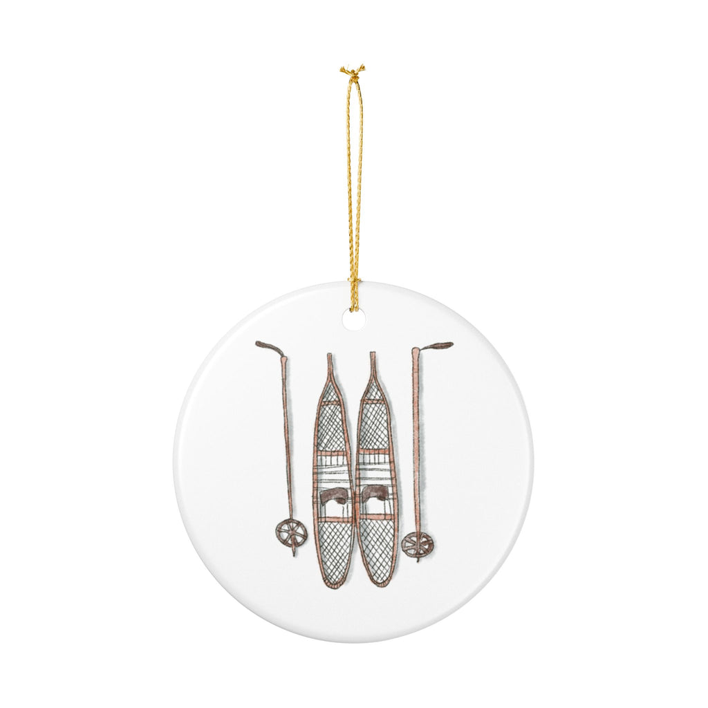 Snowshoes Ceramic Ornament