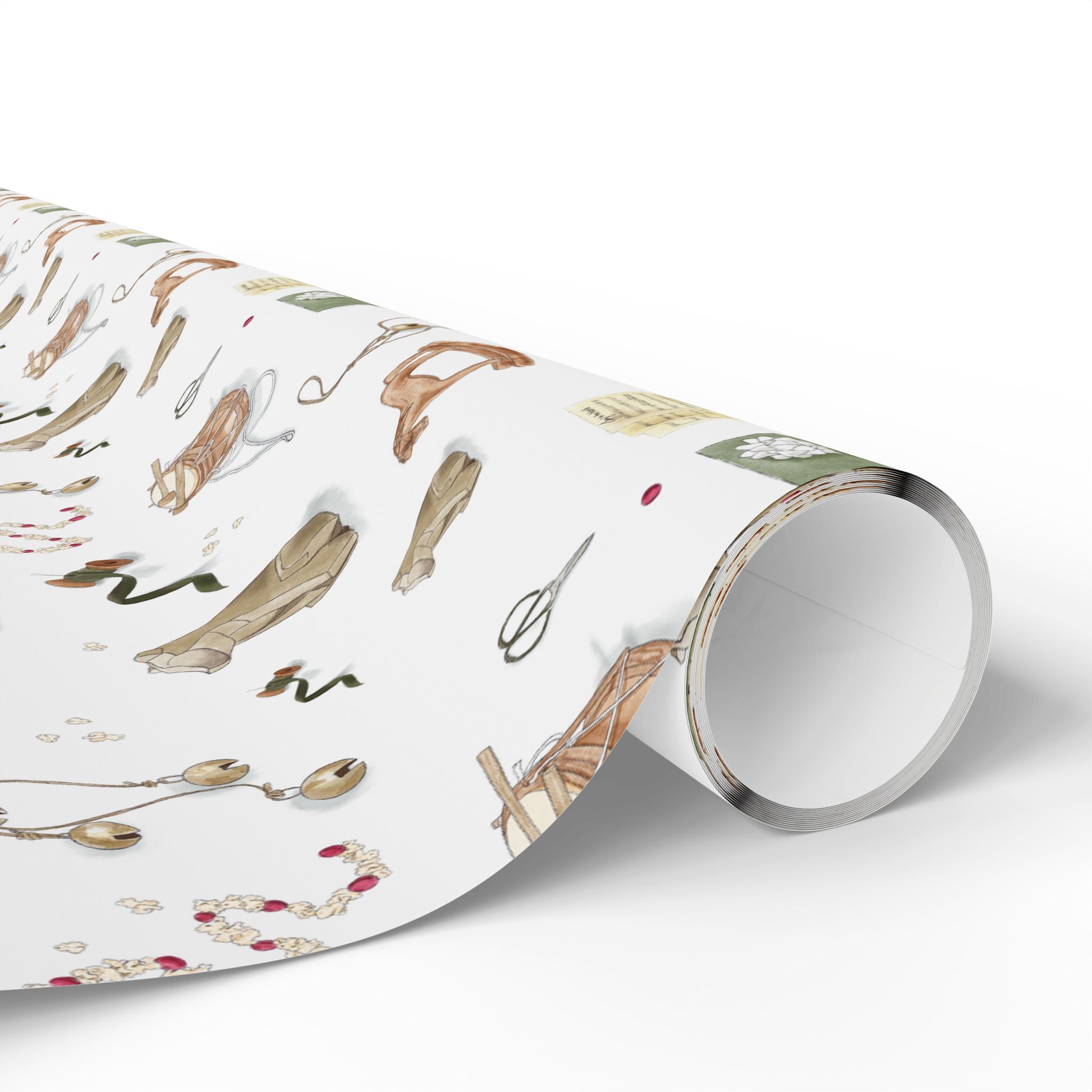 "Jingle Bells & Joy" Illustrated Gift Wrap