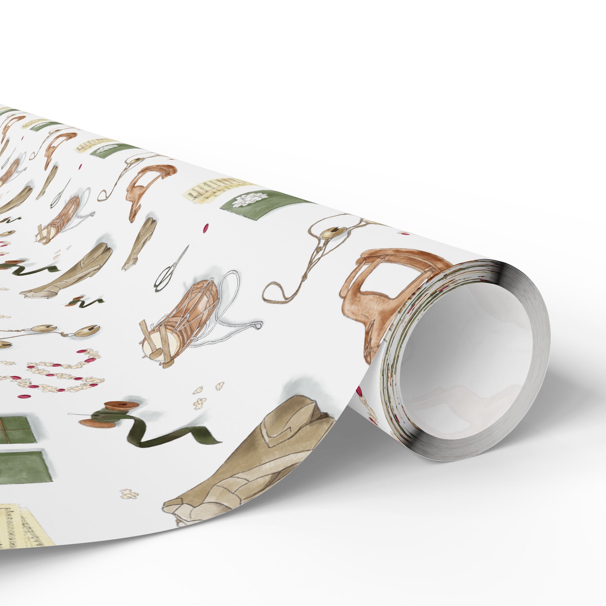 "Jingle Bells & Joy" Illustrated Gift Wrap