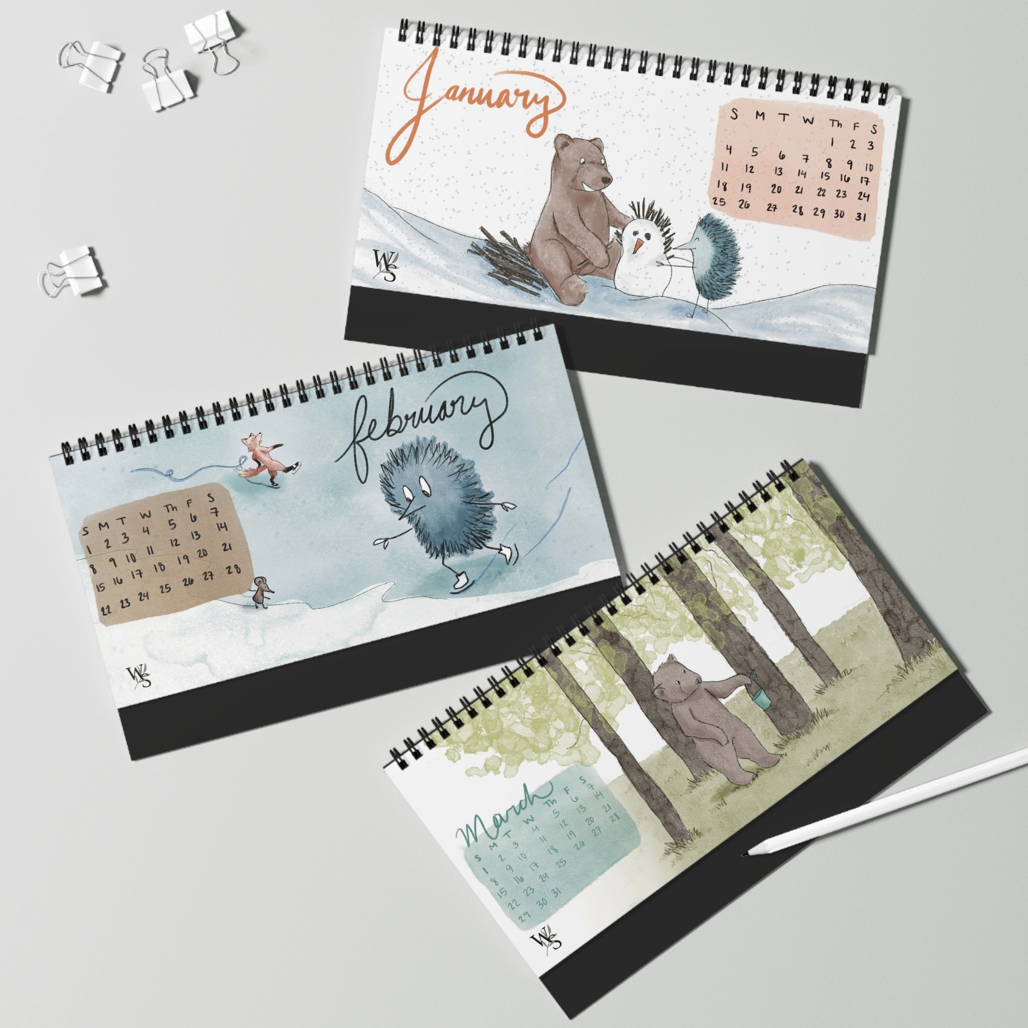 2026 Desktop Calendar - Herald the Hedgehog + Friends