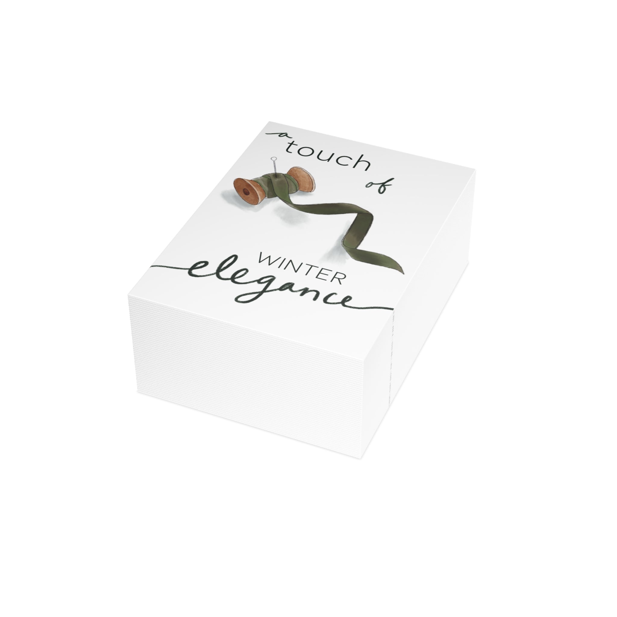 "A Touch of Winter Elegance" Greeting Card (1, 10, 30, or 50 pack)