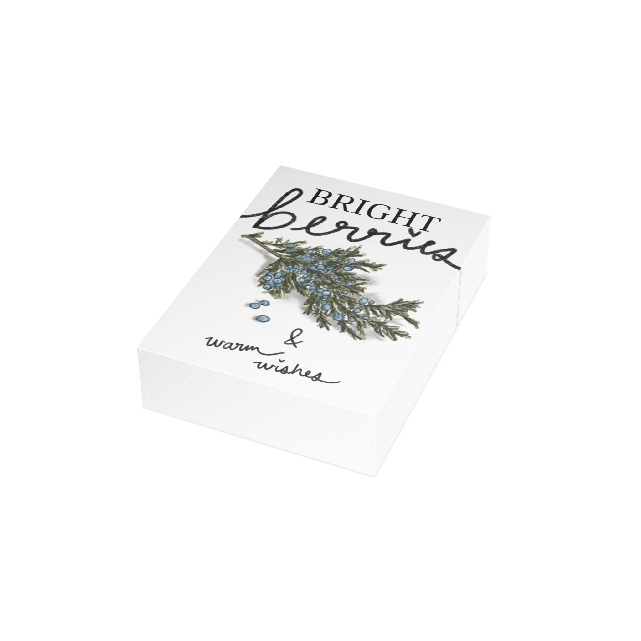 "Bright Berries and Warm Wishes" Greeting Card (1, 10, 30, or 50 pack)