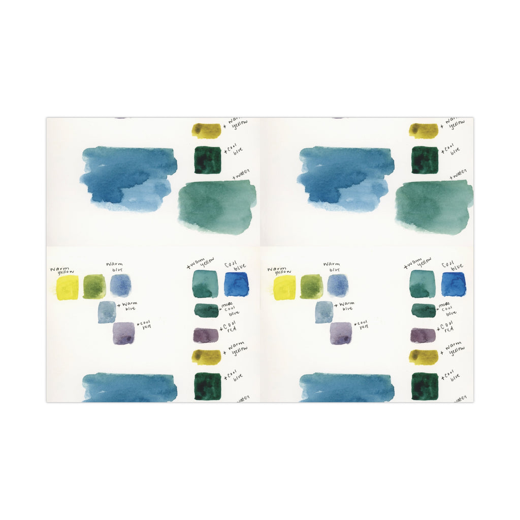 “Studio Scribbles” Watercolor Swatch Wrapping Paper