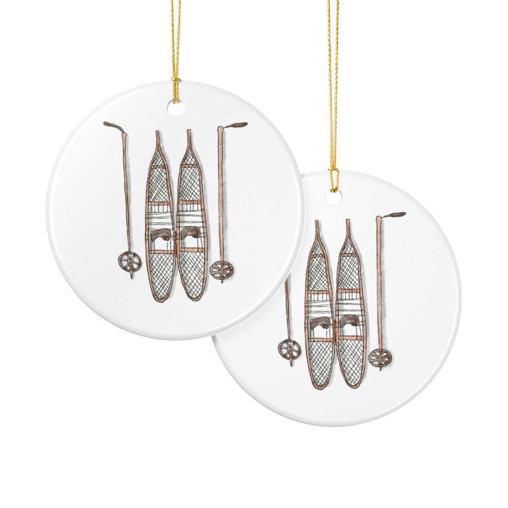 Snowshoes Ceramic Ornament