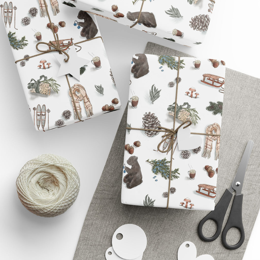 "Evergreen Winter" Illustrated Gift Wrap