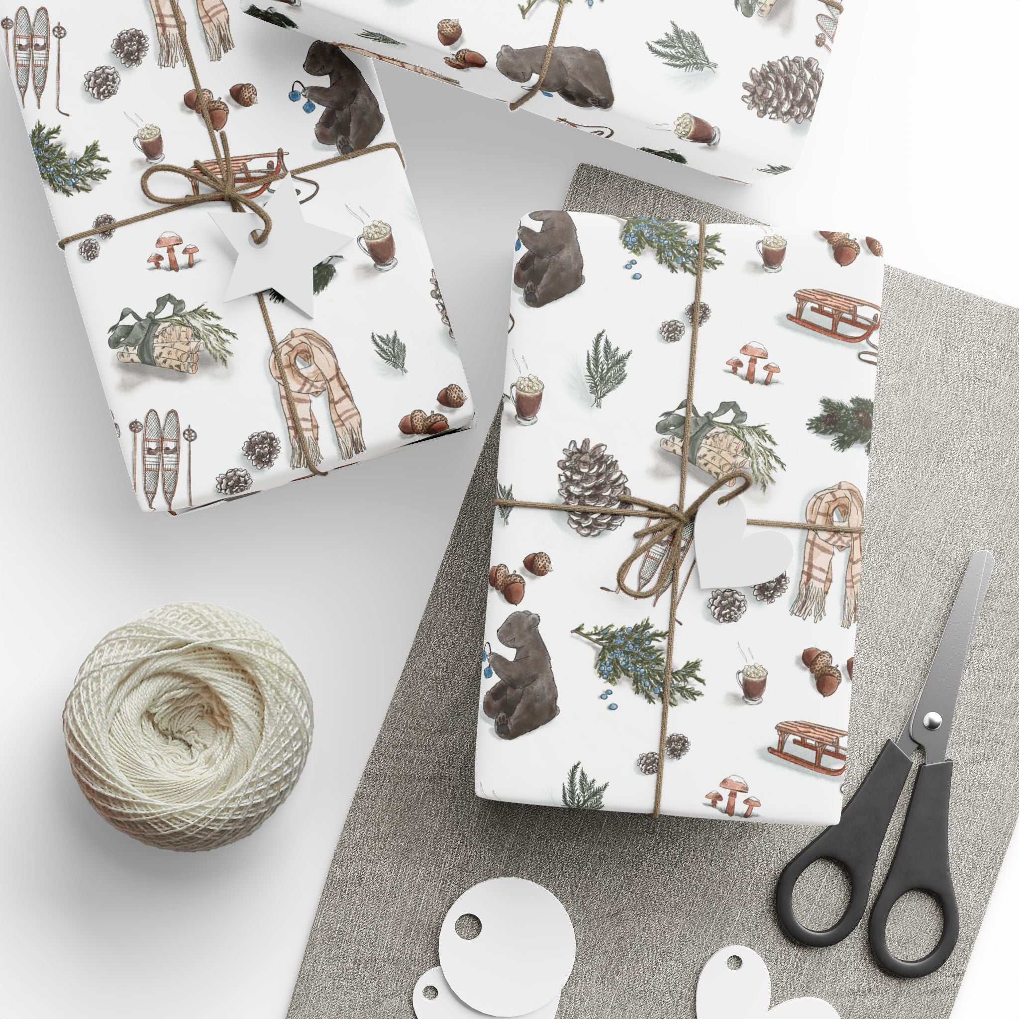 "Evergreen Winter" Illustrated Gift Wrap